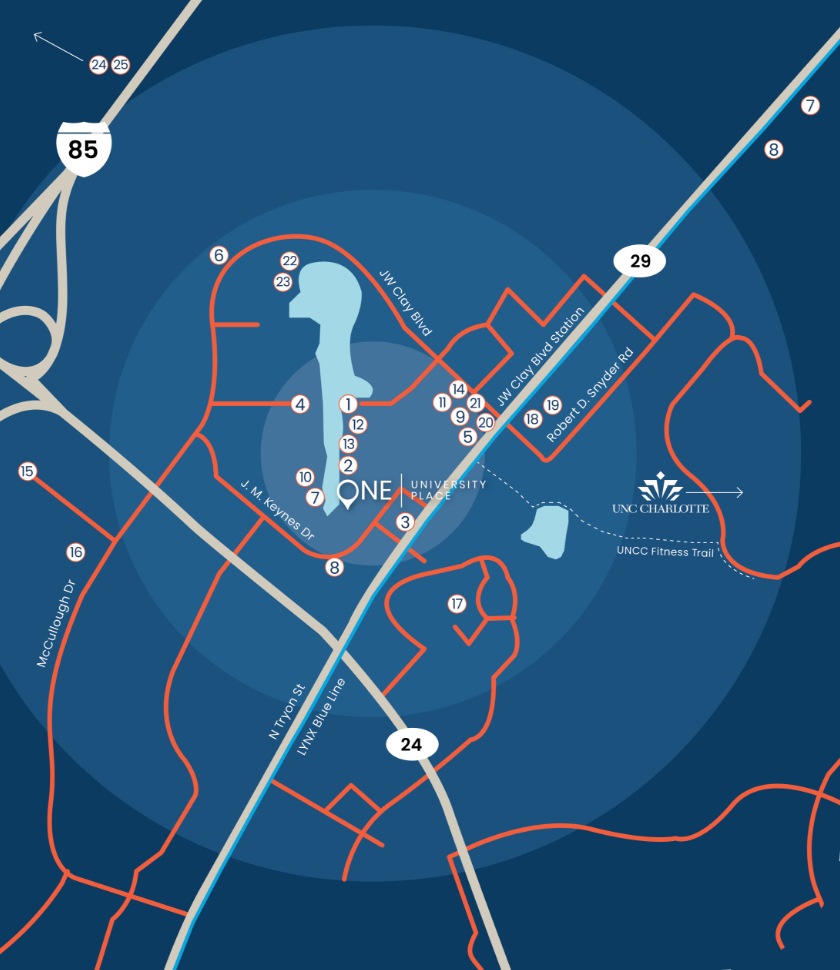 One University Place Map