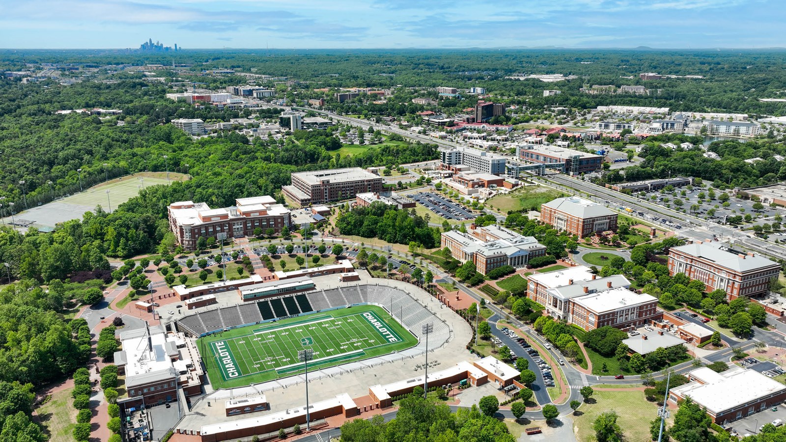 aerial view of charlotte